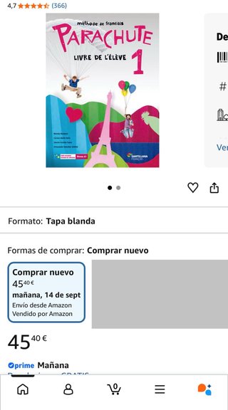 Parachute 1 methode de français. Livre de l'élève