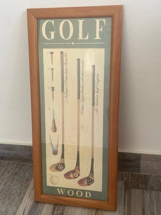 Cuadro Decorativo Golf Vintage 54x24