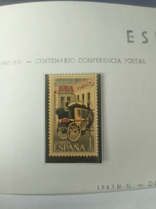 Sello España Centenario Conferencia Postal 1863