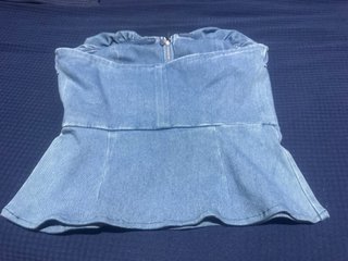 Set top donna nero, blu M