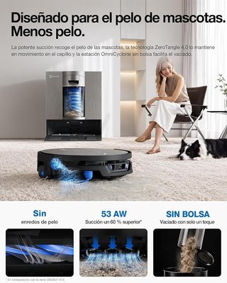 Aspirador Robot Ecovacs X12S OMNICYCLONE