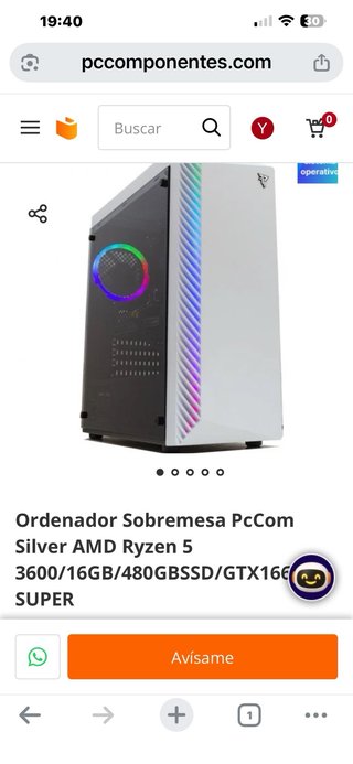 PC Gaming PcCom Silver Ryzen 5 3600 GTX 1660 S