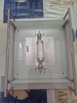 Lámpara plafón cristal y metal