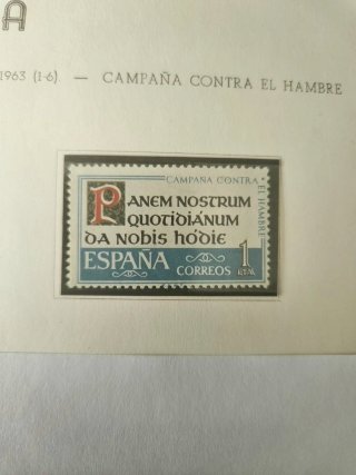 Sello España 1963 Campaña Contra El Hambre