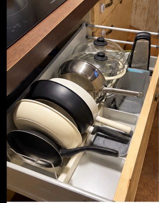 Cocina completa madera y cristal