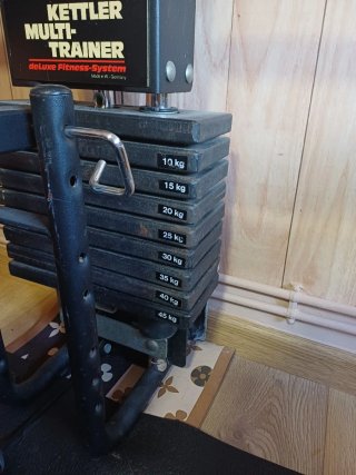 Máquina de poleas Kettler con banco