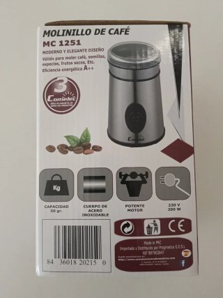 Molinillo Café Frutos secos 200W ENERGÍA A++Nuevo