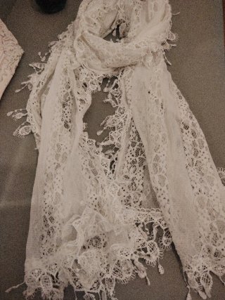 Fular estilo ibicenco boho blanco