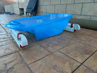 Bañera bebé Okbaby con adaptadores.