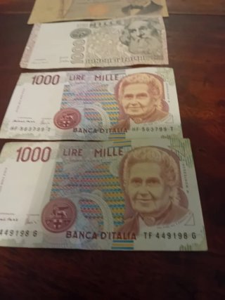 Set 4 Banconote Lira Italiana Collezionismo