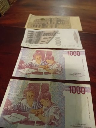Set 4 Banconote Lira Italiana Collezionismo
