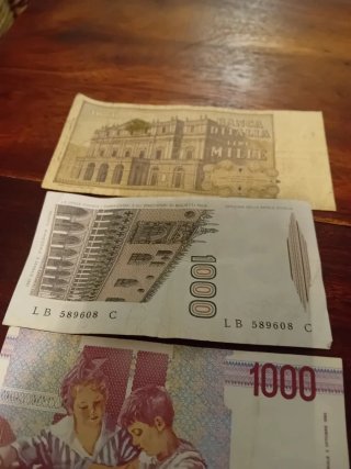 Set 4 Banconote Lira Italiana Collezionismo