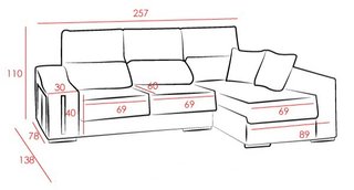 Sofá Chaise Longue Tela Oferta