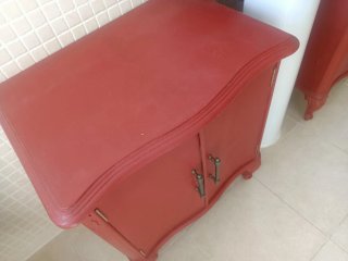 Muebles de baño y espejo. Vintage.