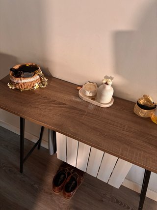 Mesa de entrada madera y metal