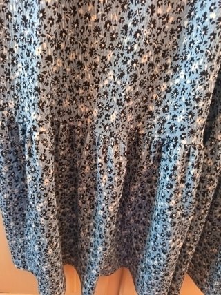 Vestido largo estampado floral azul Talla L