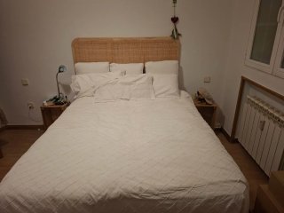 Cama 135cm Ratán y Madera