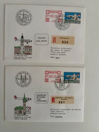 Colección Sobres Primer Día Pro Aero Suiza