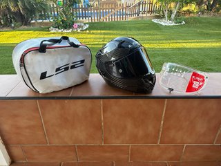 Casco LS2 Carbon Talla L + Visera y Bolsa