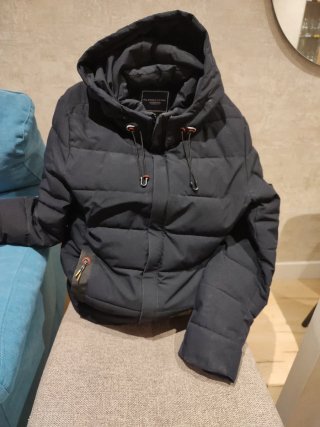 Chaqueta anorak azul marino T-M