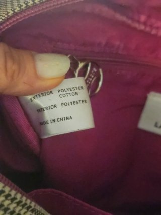 Borsa a tracolla Lacoste fantasia plaid rosa