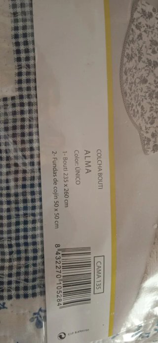 Colcha Bouti Cama 135 + 2 Fundas Cojín