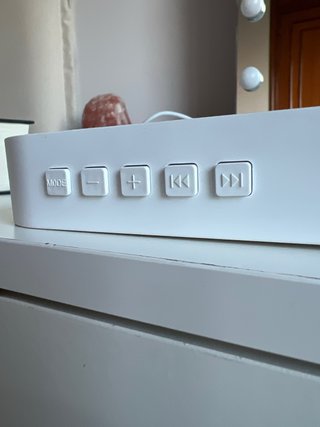 Reproductor de CD KC-808 blanco con altavoces