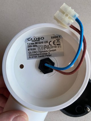 Foco LED de pared blanco PVC