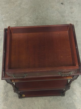 Mesita Auxiliar Vintage Madera Cajón