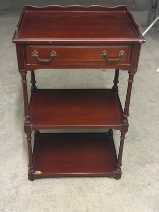 Mesita Auxiliar Vintage Madera Cajón