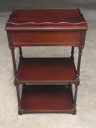 Mesita Auxiliar Vintage Madera Cajón