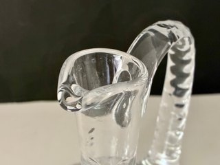 Jarra cristal tallado con asa