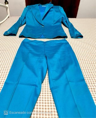 Traje Sastre Antonio Pernas Azul Turquesa T-40