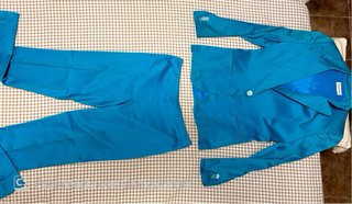 Traje Sastre Antonio Pernas Azul Turquesa T-40
