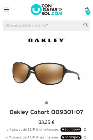Gafa Oakley Cohort Polished Black con lentes ambar