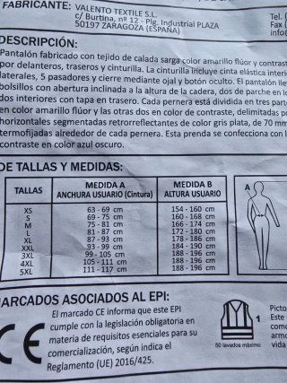 Pantalón de trabajo Valento Verano