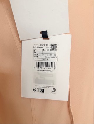Vestido largo asimétrico, Victoria Beckham Mango