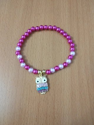 Set di 5 Braccialetti Elastici da 19 cm con Gufi