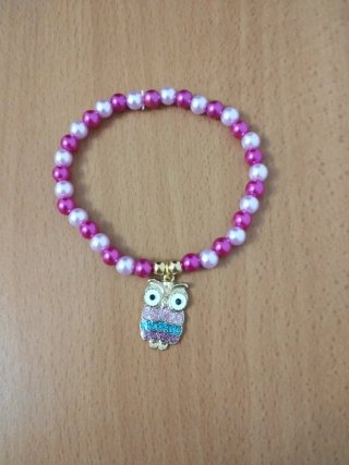Set di 5 Braccialetti Elastici da 19 cm con Gufi