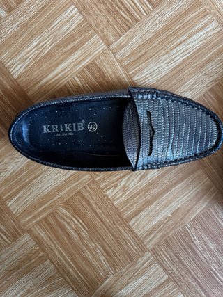 Zapatos KRIKIB Talla 39 Negro/Plata