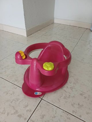 Asiento para bañera para bebé rosa