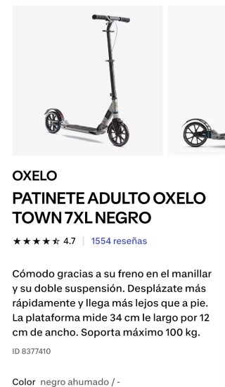 Patinete Oxelo Town 7 XL Adulto