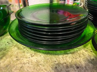 Set Vajilla Duralex Verde Vidrio