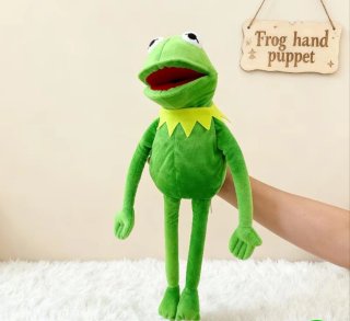 Marioneta títere de peluche la Rana Gustavo kermit