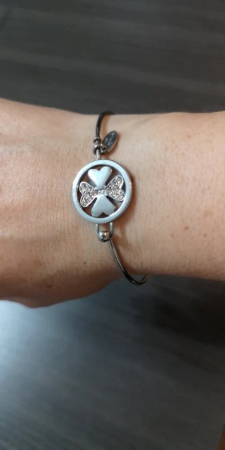 Pulsera Lotus Style Trébol Plata