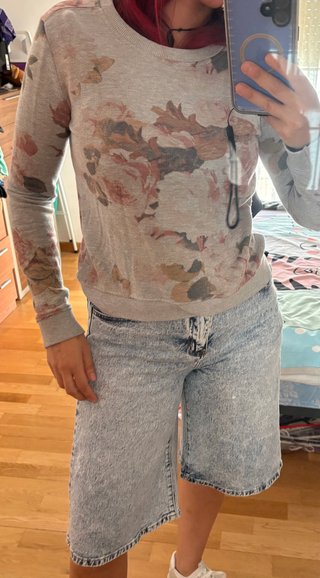 Bershka Jersey Flores Talla L