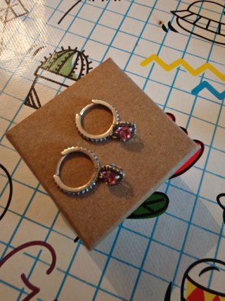 Pendientes Pandora Corazón Rosa y Plata