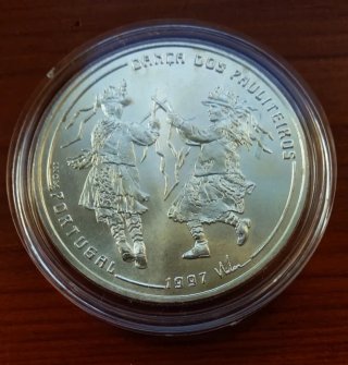 Difícil 1.000 escudos plata PROOF 1997 Portugal