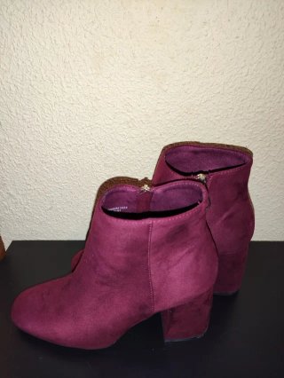 Botines Burdeos Tacón Stradivarius