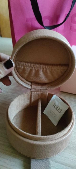 Joyero de viaje Tous beige y rosa
